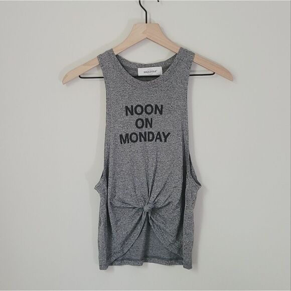 Soul Cycle "Noon On Monday" Grey Muscle Tank Size Small - Picture 1 of 5